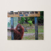 Lustig kein Sänfte-Zeichen mit Orang-Utan Puzzle (Horizontal)