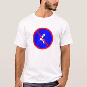 Lustig kein Sitzen auf Toiletten-Zeichen-T-Shirt T-Shirt