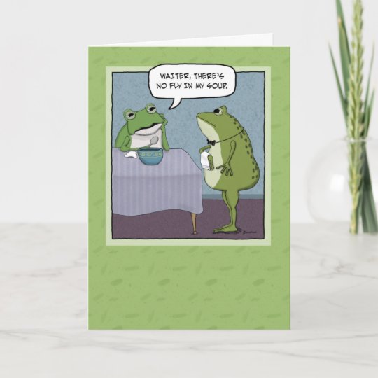 Lustig Keine Fliege Fur Frosch Geburtstag Karte Zazzle De