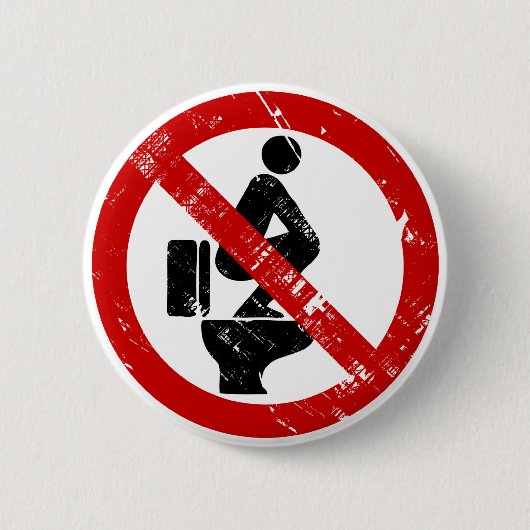 Lustig KEINE Füße auf dem Seat ⚠ thailändischen Button (Vorderseite)