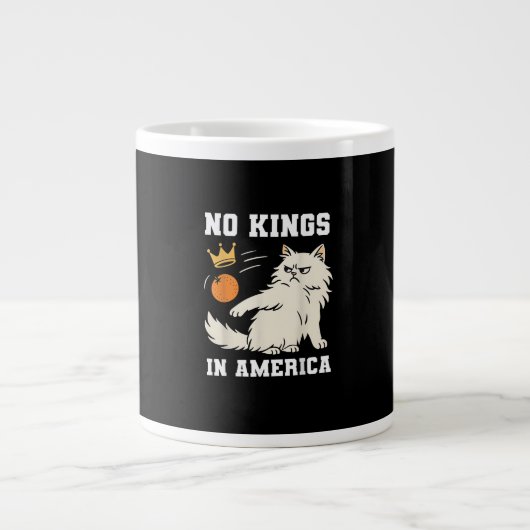 Lustig Keine Könige In Amerika Retro Klassiker Jumbo-Tasse (Vorderseite)