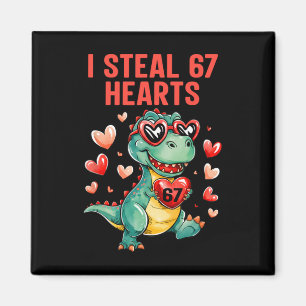 Lustig klaue ich 67 Herzen T-Rex Dinosaurier Valen Magnet