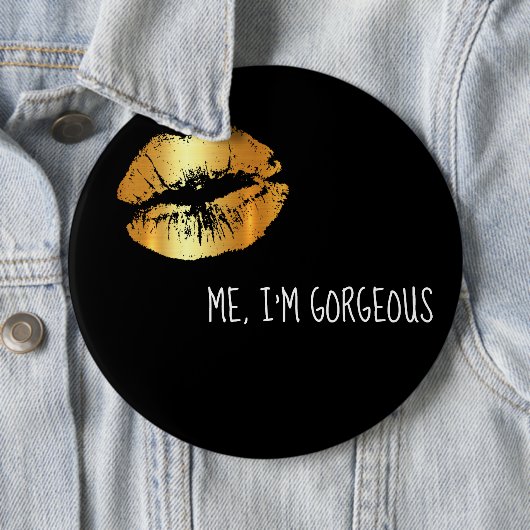 Lustig küssen Sie mich, ich sind herrlicher Button (Beispiel)