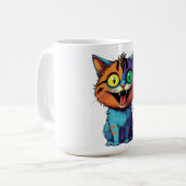 Lustig - Lächelnde Katze -  Kaffeetasse (Vorderseite Links)