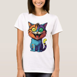 Lustig - Lächelnde Katze -  T-Shirt