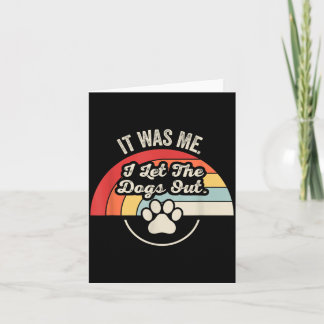 Lustig Lass Die Hunde Raus Retro Regenbogen Hunde Karte