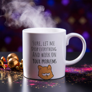 Lustig, lass mich alles fallen lassen kaffeetasse