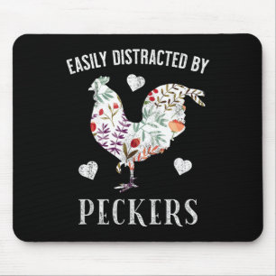 Lustig Leicht Ablenkbar Durch Hähne Für Hühnerlieb Mousepad