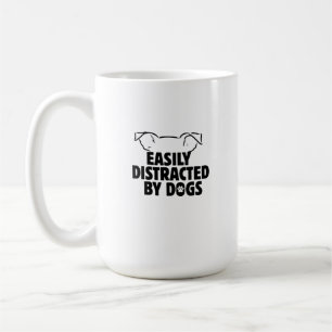 lustig Leicht ablenkbar durch Hunde, Geschenk für  Kaffeetasse