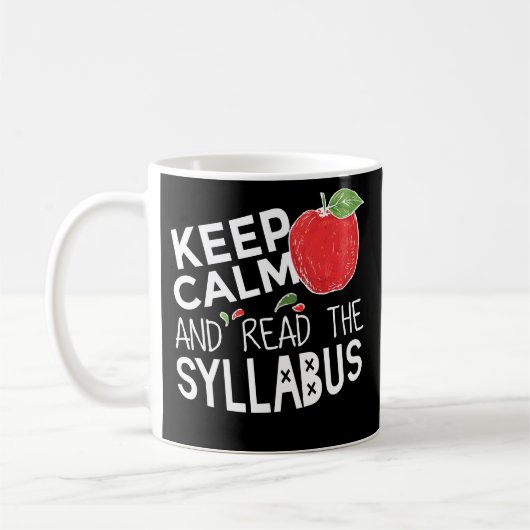 Lustig lesen Sie den Syllabus-Uni-Professor Mug Kaffeetasse (Links)