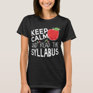 Lustig lesen Sie den Syllabus-Uni-Professor T-Shirt