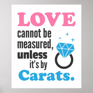 Lustig, Liebe kann nicht gemessen werden, Diamantr Poster