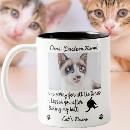 lustig Liebes Foto , Custom Funny Cat Geschenk Zweifarbige Tasse