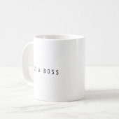 Lustig: Like a Boss Kaffeetasse (Vorderseite Links)