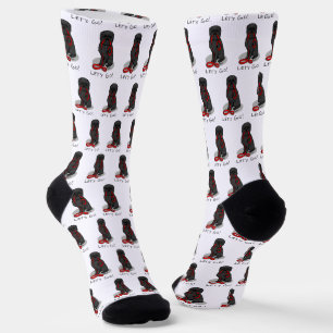 Lustig Los geht's! Spaziergang Affenpinscher (Schw Socken