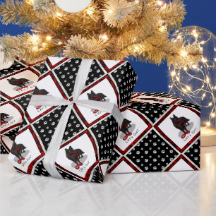 Lustig Los geht's! Spaziergang Belgischer Schäferh Geschenkpapier