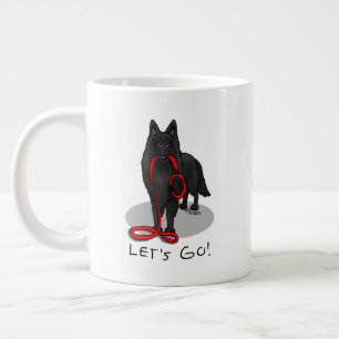 Lustig Los geht's! Spaziergang Belgischer Schäferh Jumbo-Tasse