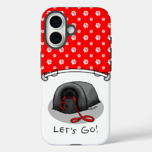 Lustig Los geht's! zum Spaziergang Pekingese-Hund iPhone 16 Hülle