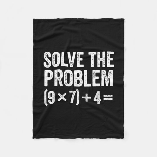Lustig Lösen Sie das Problem 67 Meme Sechs Sieben Fleecedecke (Vorderseite)