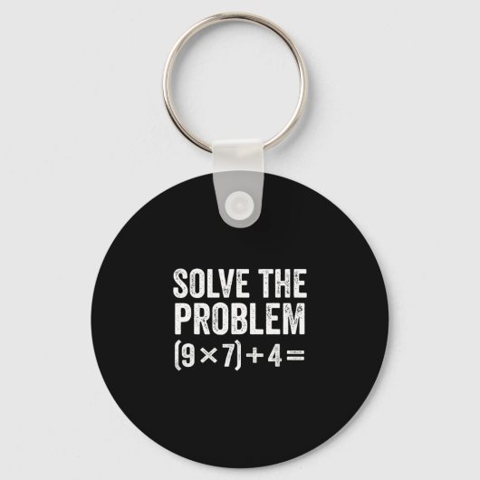 Lustig Lösen Sie das Problem 67 Meme Six Seven  Schlüsselanhänger (Vorderseite)