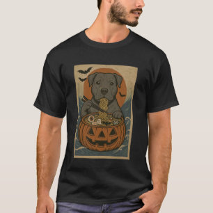 Lustig Lustig Gruselig Pit Bull Kürbis Japanische T-Shirt