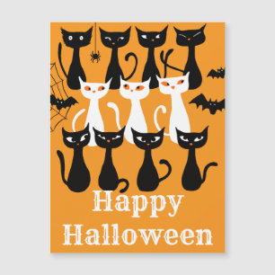 Lustig lustige Halloween Katzen Magnetkarte