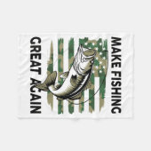 Lustig Make Fishing Great Again Camo B Fisch Ameri Fleecedecke (Vorderseite (Horizontal))