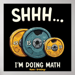  Lustig, Mathe zu machen, Gewichtheben, Workout, T Poster
