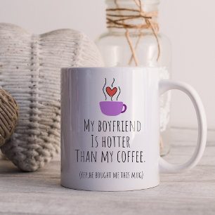 Lustig Mein Freund ist heißer als mein Kaffee Kaffeetasse