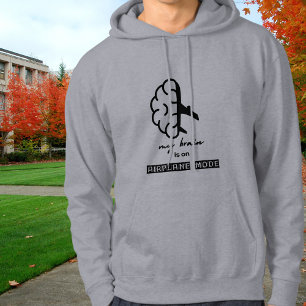 Lustig Mein Gehirn ist im Flugmodus Kollege Einfac Hoodie