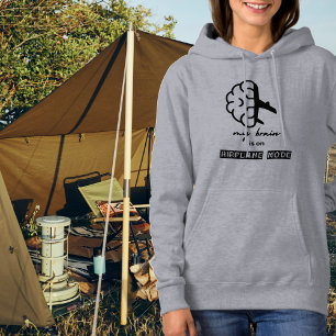 Lustig Mein Gehirn ist im Flugmodus Kollege Einfac Hoodie