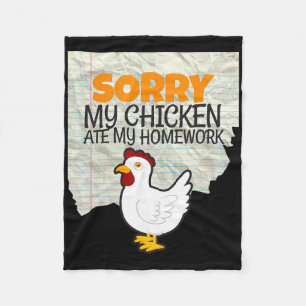Lustig Mein Huhn Hat Meine Hausaufgaben Gefressen Fleecedecke