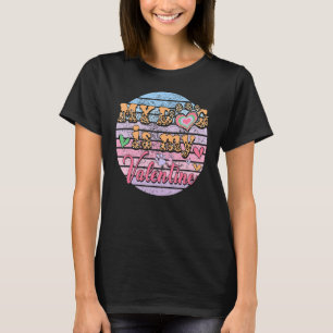 Lustig Mein Hund ist mein Valentinstag Mama Liebe  T-Shirt