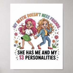 Lustig, mein Ich braucht keine weiteren Freunde, s Poster