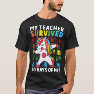 Lustig Mein Lehrer überlebte 100 Tage von mir 100. T-Shirt
