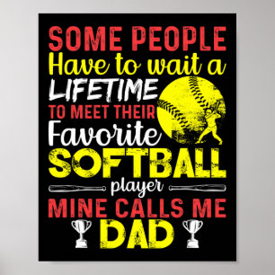 Lustig Mein Lieblings-Softll-Player nennt mich Dad Poster