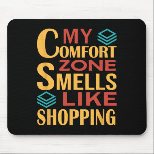 Lustig Mein Wohlfühlbereich riecht nach Einkaufen Mousepad