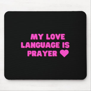 Lustig meine Liebessprache ist Gebet Jesus Christl Mousepad