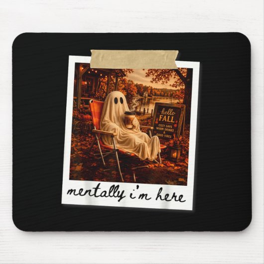 Lustig mental bin ich hier Geist Meme fallen Herbs Mousepad (Vorne)