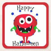 Lustig, Monster, Halloween Rechteckiger Pappuntersetzer (Vorderseite)