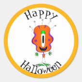 Lustig, Monster, Halloween Runder Aufkleber (Vorderseite)
