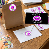 Lustig, Monster, Halloween Runder Aufkleber