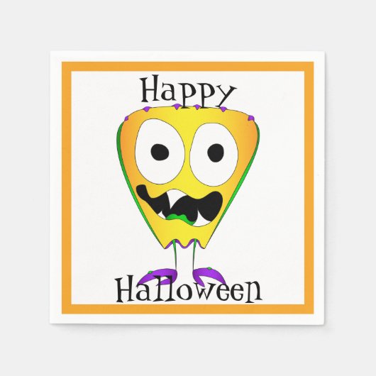 Lustig, Monster, Halloween Serviette (Vorderseite)