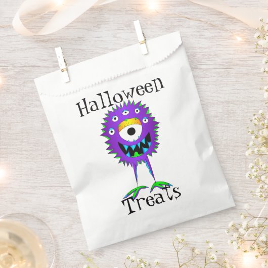 Lustig, Monster, Halloween "Süßigkeiten" Geschenktütchen (Ausgeschnitten)