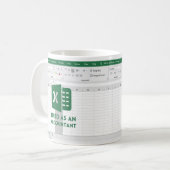 lustig müde als Buchhalter , Funny Accountant Kaffeetasse (Vorderseite Links)