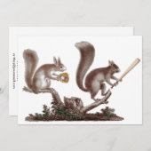 Lustig nach Spiel GRILLEN Kundgebung Squirrels Einladung (Vorne/Hinten)