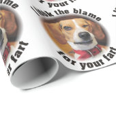 Lustig nahm ich die Schuld für Ihre Furz! Beagle Geschenkpapier (Rolleneckpunkt)