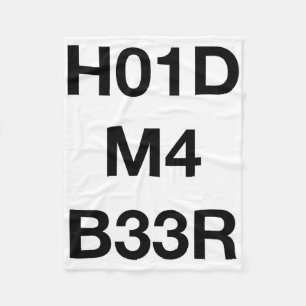 Lustig Nerdy H01d M4 B33r Halte Mein Bier Sankt Pa Fleecedecke