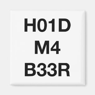 Lustig Nerdy H01d M4 B33r Halte Mein Bier Sankt Pa Magnet