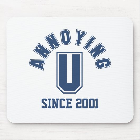 Lustig Nervig Du Mousepad, Blau Mousepad (Vorne)